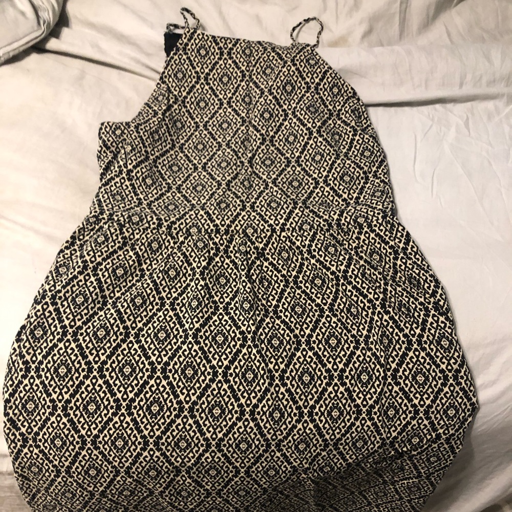 Black and beige patterned dress